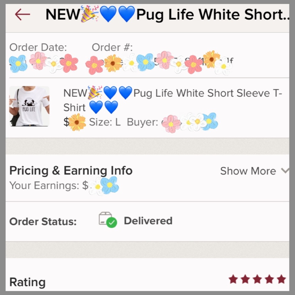 Last S🎉Pug Life White Short Sleeve T-Shirt 💙💙 - Picture 2 of 2